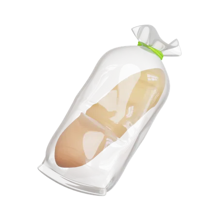 Baguette in a Plastic  3D Icon