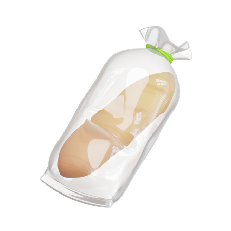 Baguette in a Plastic  3D Icon