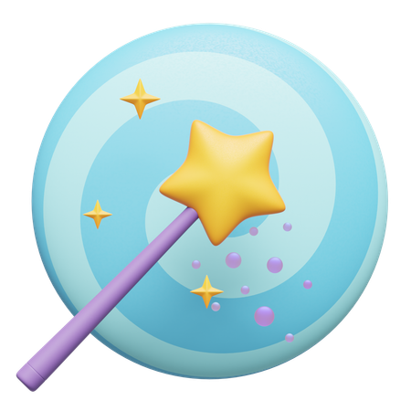 Baguette magique bleue  3D Icon