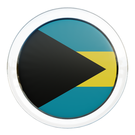 Bahamas Flag Glass  3D Flag