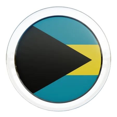 Bahamas Flag Glass  3D Flag