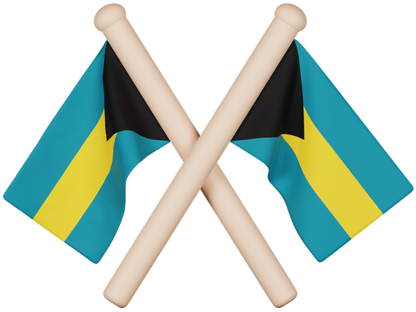 Bahamas-Flagge  3D Icon