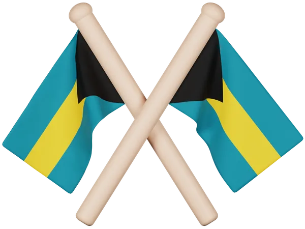 Bahamas-Flagge  3D Icon