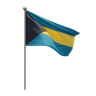 3d bahamas flagpole logo