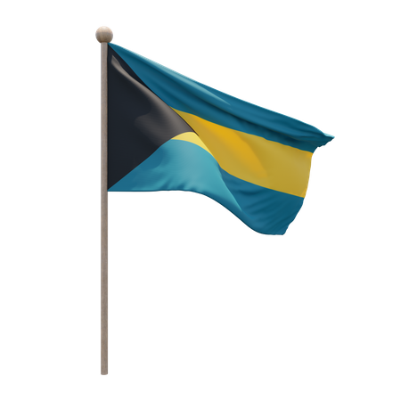 Bahamas Flagpole  3D Icon