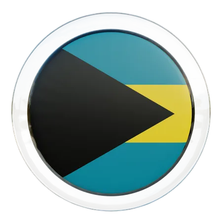 Bahamas Round Flag  3D Icon