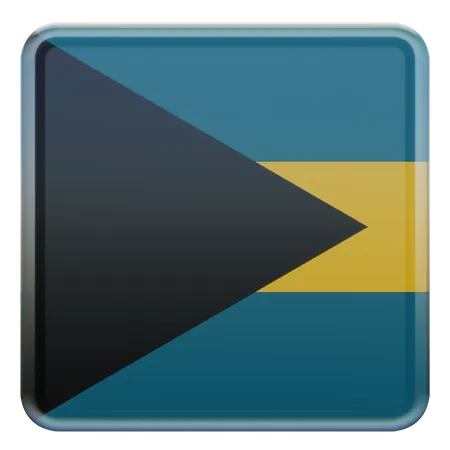 Bahamas Square Flag  3D Icon