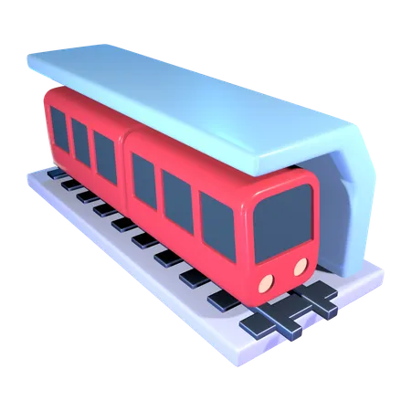 Bahnhof  3D Icon