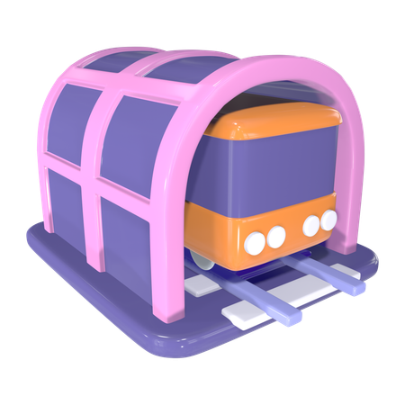 Bahnhof  3D Icon