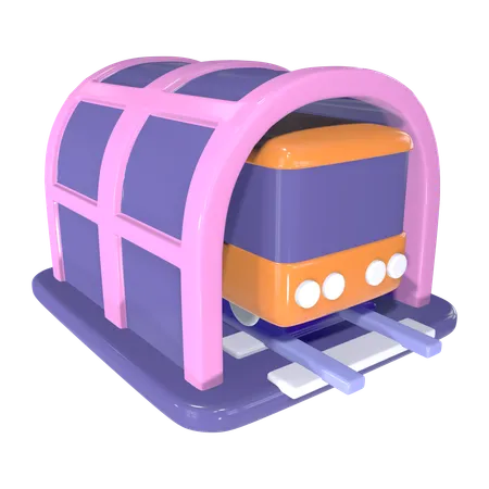 Bahnhof  3D Icon