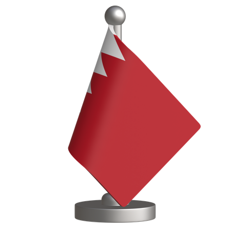 Bahrain Desk Flag  3D Icon