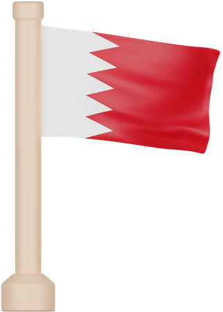 Bahrain Flag  3D Icon