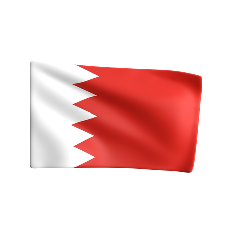 Bahrain Flag  3D Icon