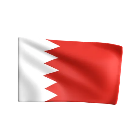 Bahrain Flag  3D Icon