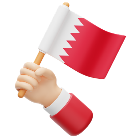Bahrain Flag  3D Icon