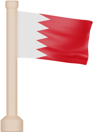 Bahrain Flag  3D Icon