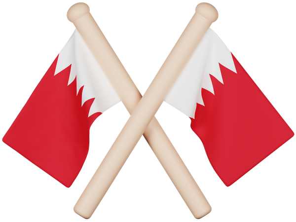 Bahrain-Flagge  3D Icon
