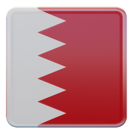 Quadratische Flagge von Bahrain  3D Icon