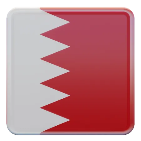 Quadratische Flagge von Bahrain  3D Icon