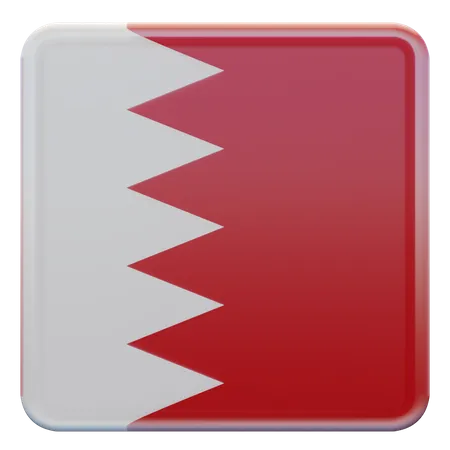 Bahrain Square Flag  3D Icon