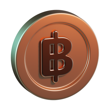 Baht  3D Icon