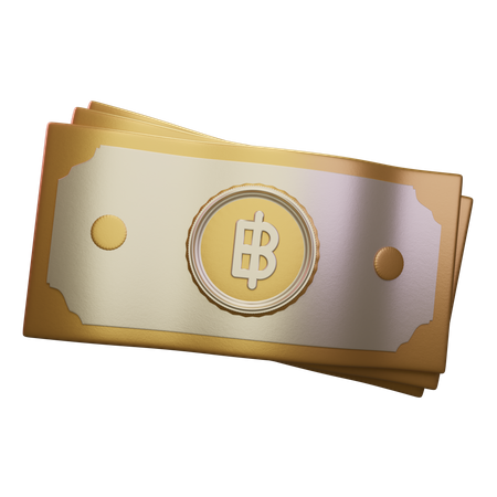 Baht  3D Icon