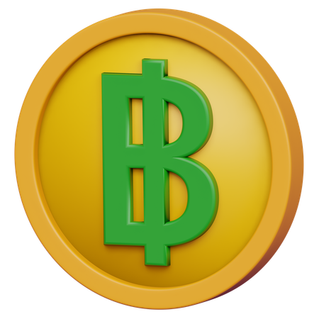 Baht Coin  3D Icon