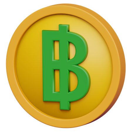 Baht Coin  3D Icon