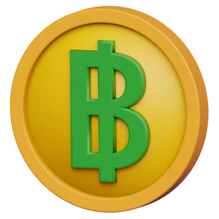 Baht Coin  3D Icon