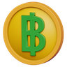 baht coin 3d logo