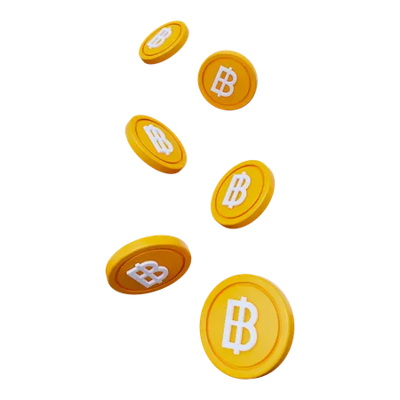 Baht Coins  3D Icon