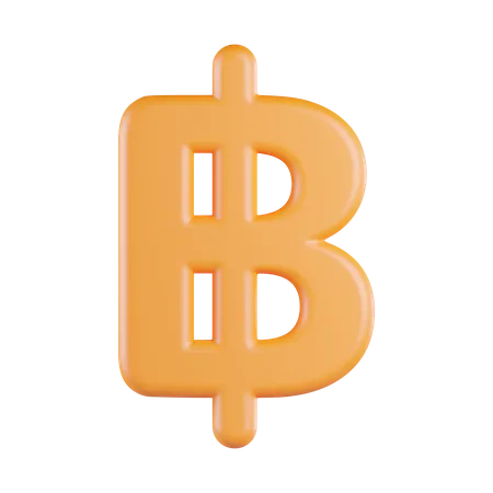 Baht Currency  3D Icon