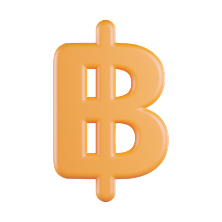 Baht Currency 3D Icon