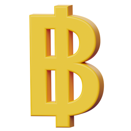 Baht Sign  3D Icon