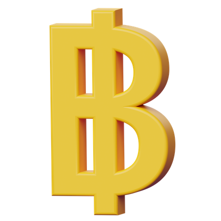 Baht Sign  3D Icon