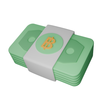 Baht tailandés  3D Icon