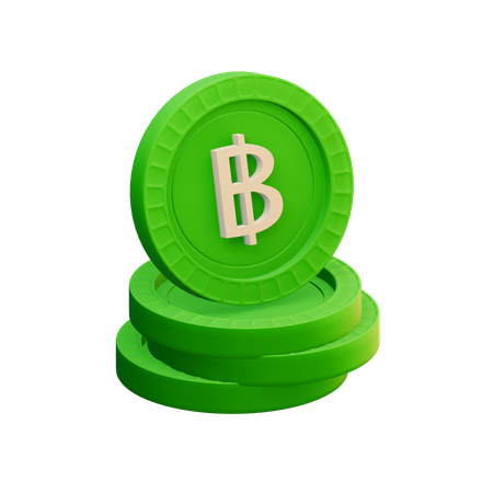 Baht tailandés  3D Icon