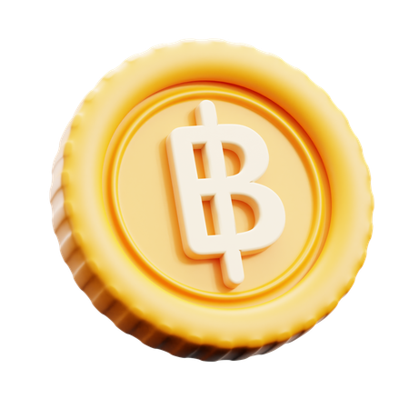 Baht Tailândia Moeda  3D Icon