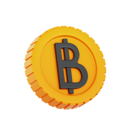 Baht Thailand  3D Icon