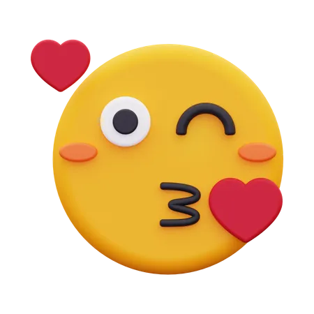 Icone Emoji Baiser 3 D 3D Icon