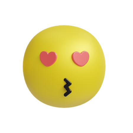 Emoji coeur embrassant  3D Icon