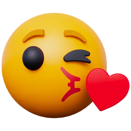 Baiser emoji  3D Icon