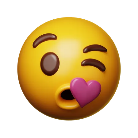 Baiser emoji  3D Icon