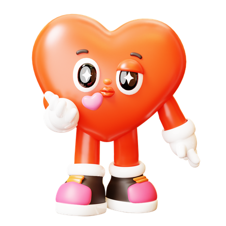 Baiser qui souffle au cœur  3D Icon