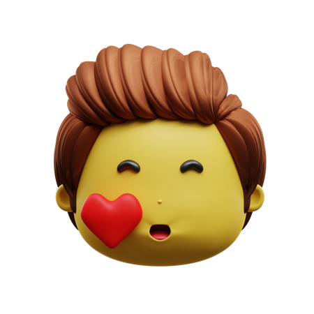 Emoji visage embrassant  3D Icon