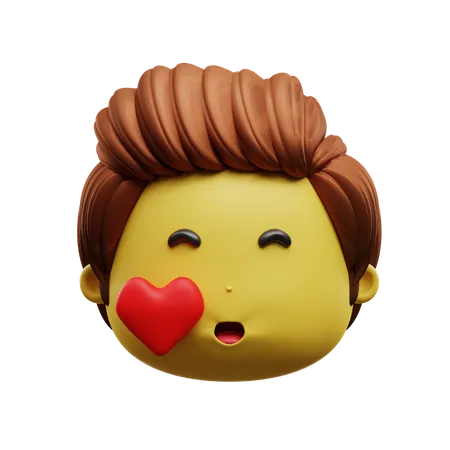 Emoji visage embrassant  3D Icon