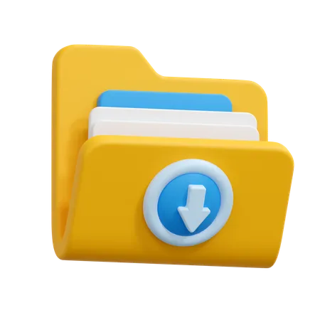 Pasta de download  3D Icon