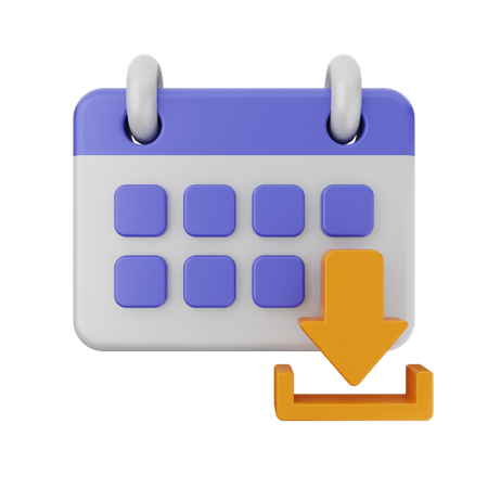 Baixar calendário  3D Icon