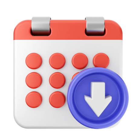 Baixar calendário  3D Icon