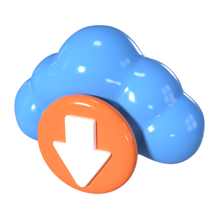 Baixar da nuvem  3D Icon